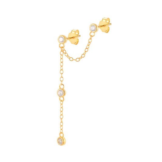 IVY DANGLE STUD EARRING GOLD