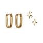 KIRA SPARKLE EARRING STACK SET GOLD