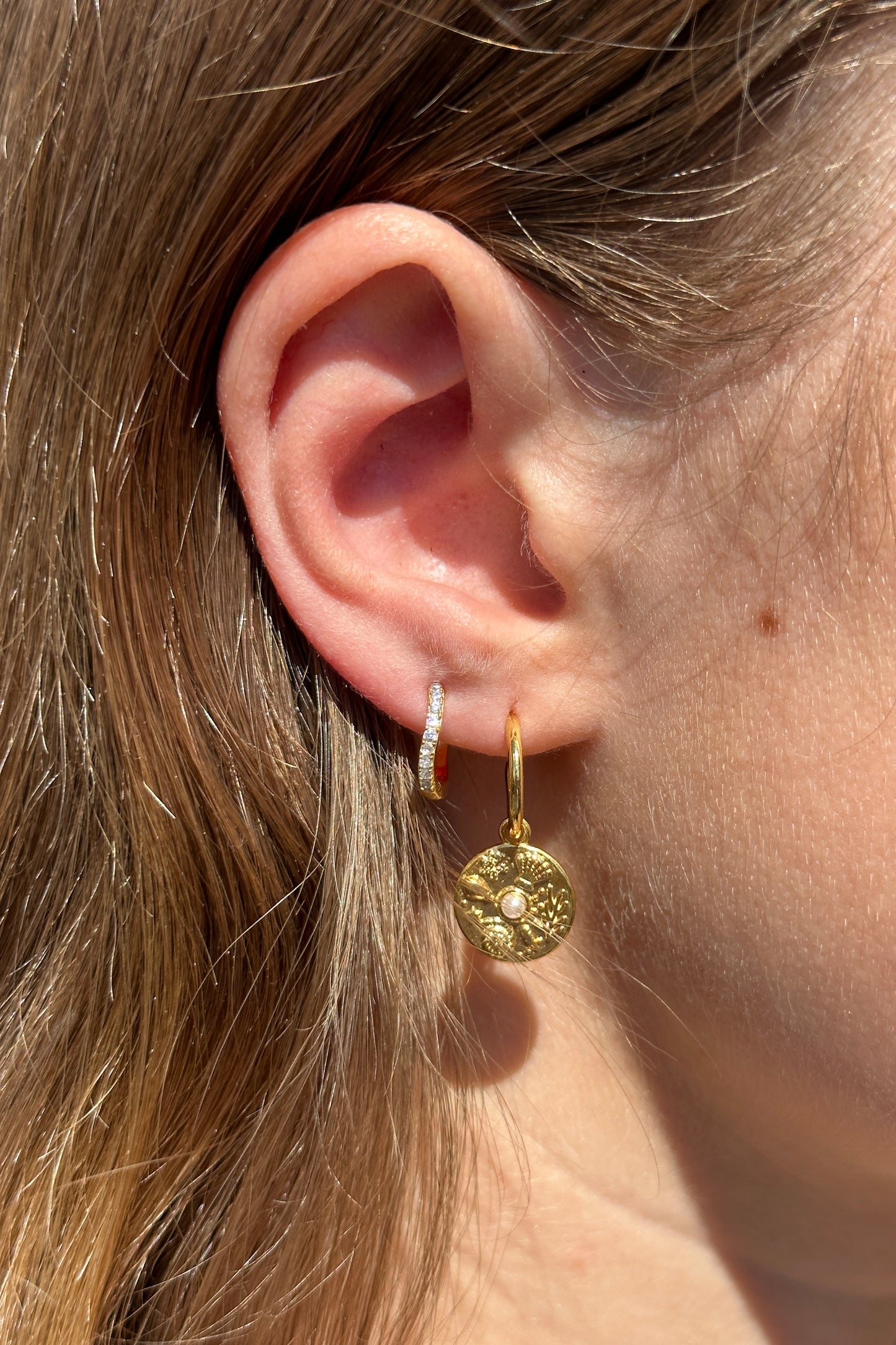 SIREN EARRING STACK SET GOLD