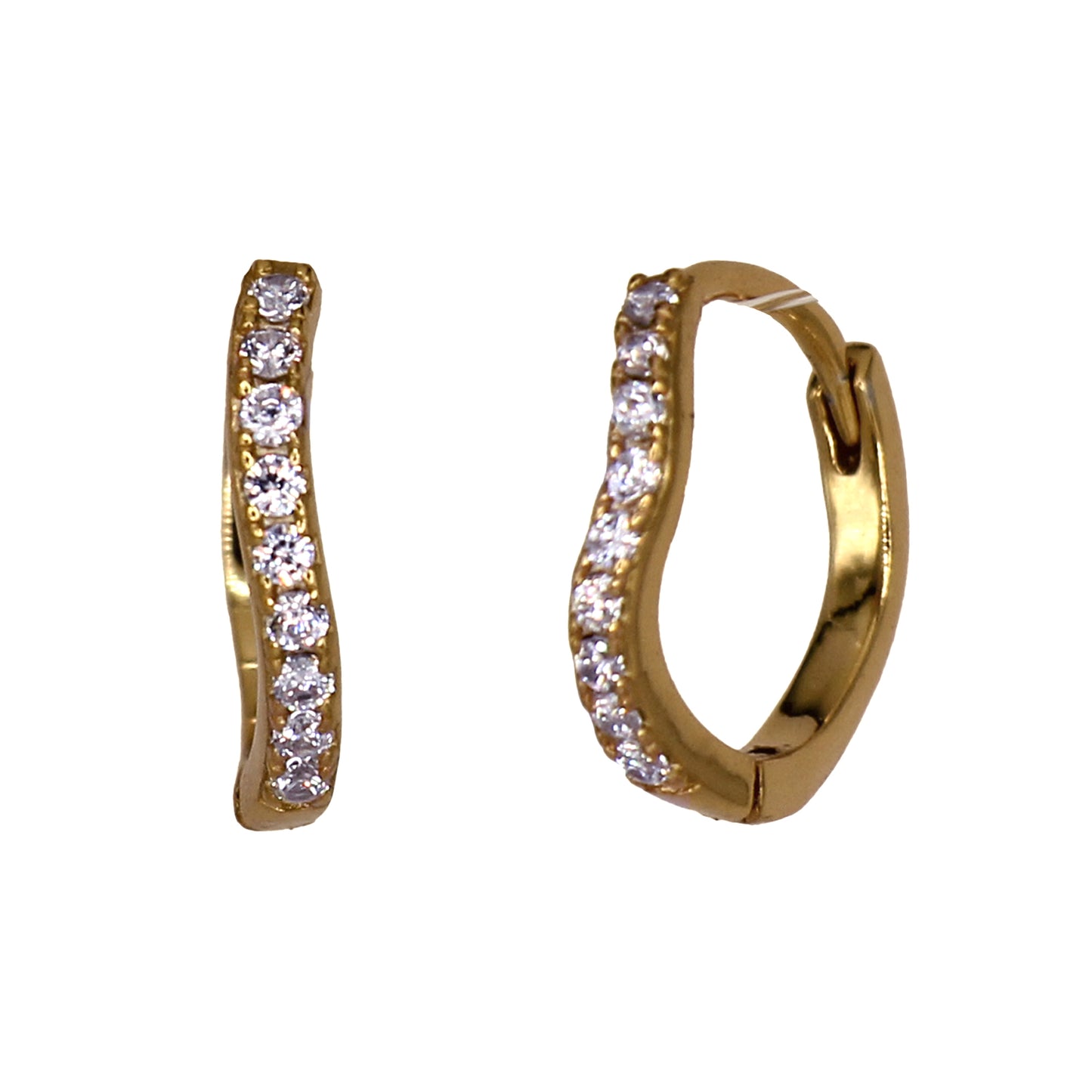 SOFIA WAVE HOOP EARRINGS GOLD