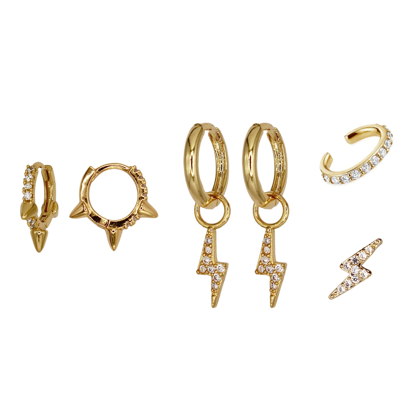 JAGGER EARRING STACK SET GOLD