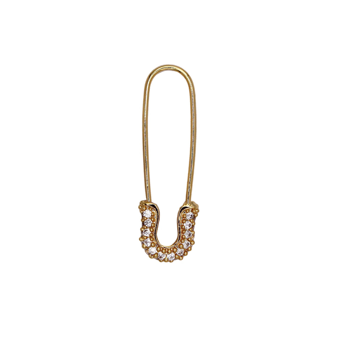 COCO SAFETY PIN EARRINGS GOLD