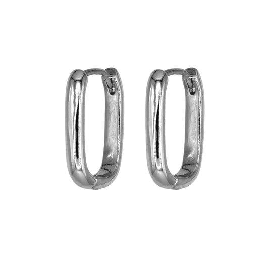 ALEXA MEDIUM HOOP EARRINGS SILVER