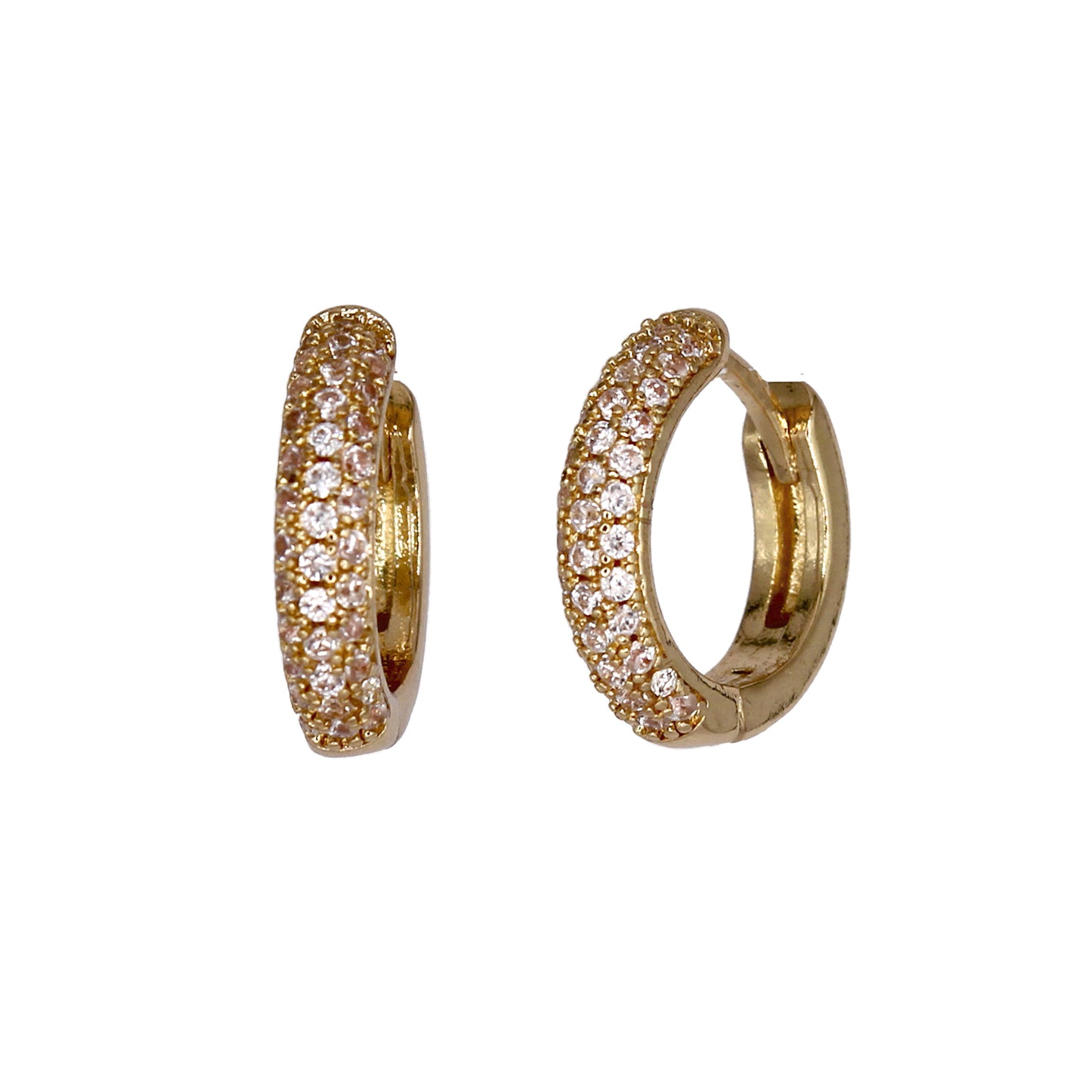 CARMEN HUGGIE HOOP EARRINGS GOLD