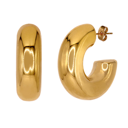 ZOE HOOP EARRINGS IN GOLD